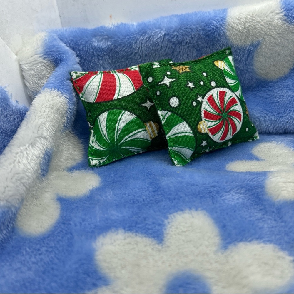 Festive Green and Red Decorative Pillows